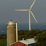 Vestas turbine and silo Vestas turbine and silo